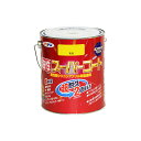 油性塗料・ペンキ アサヒペン 油性スーパーコート 黄色 1.6L 屋内外で使える超多用途。酸性雨、塩害、排気ガス、紫外線にも強い