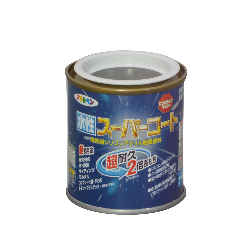 水性スーパーコート 1/12L オータムブラウン アサヒペン 水性塗料 ペンキ