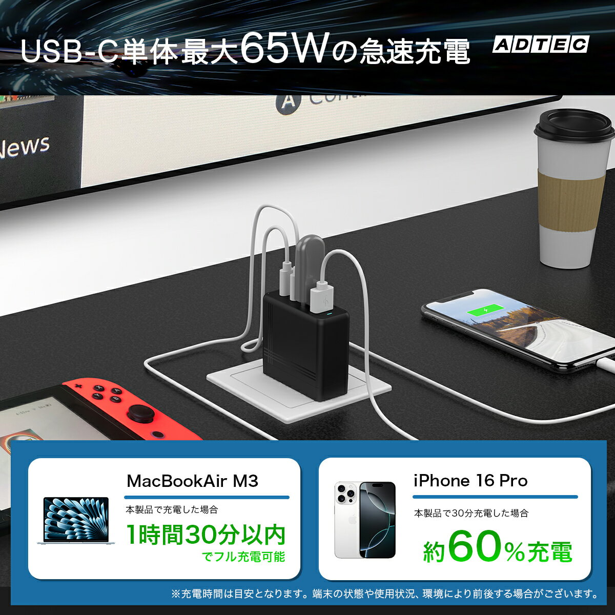 ���ɥƥå� PD���Ŵ� 74W 3�ݡ��ȡ�4K/HD/HDMI�ۡ�eMarker 100W Type-C�����֥��աۡ�USB-Cx2+USB-A/USB HUB��ǽ�ۥɥå��󥰥��ơ������ MacBookPro��iPhone17 Air Pro��Google Pixel10 Pro�ʤɺǿ��Ρ���PC�䥹�ޥ��б� ͭ��EL��Switch�б� 65W ��® APD-V074AC2H-BK-WH