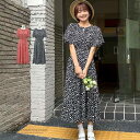 ロング ティアード ワンピース 小花柄 ネックギャザー ウエストマーク 半袖 花柄 フレア マキシ オフショルダー オフショル 2way 可愛い フェミニン ガーリー カジュアル 【R-D R-A】 トレンド おしゃれ お洒落 きれいめ コーデ かわいい レディース