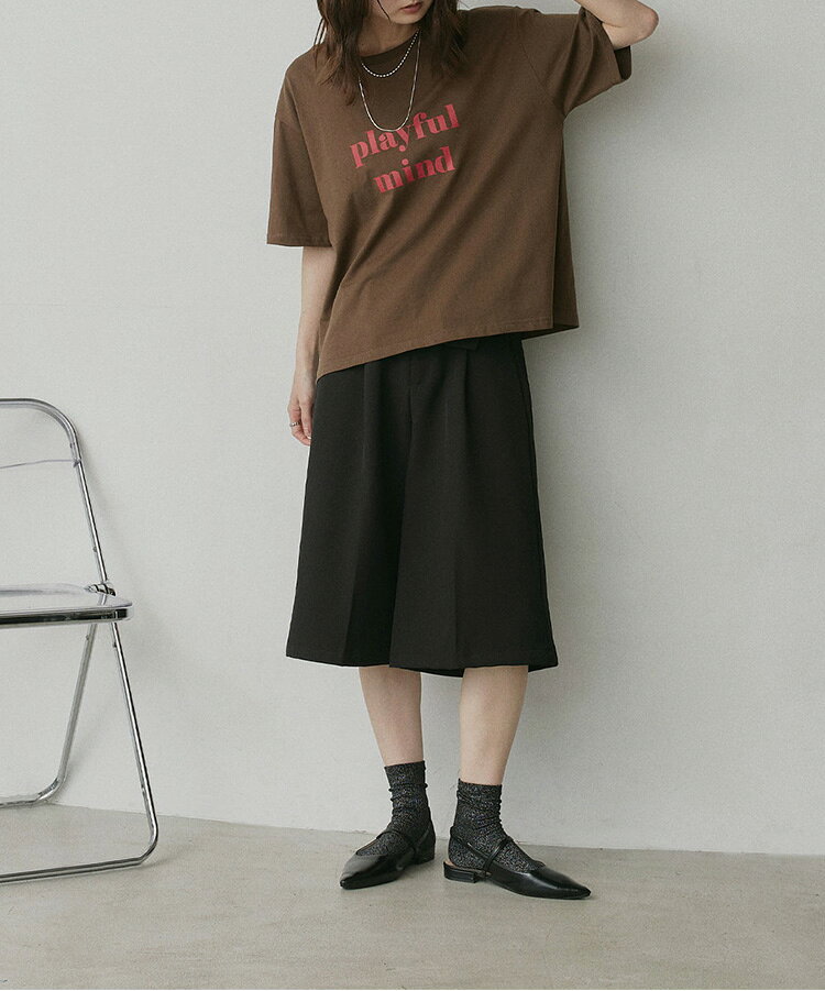 クーポン利用で1190円★ ロゴプリントTシャツ 柄 Tシャツ カットソー 半袖 ロゴ カ...