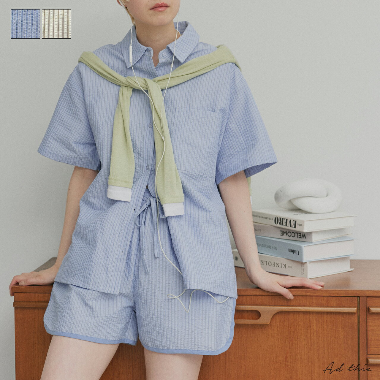 pluti label シャツ ショートパンツ セットアップ pluti label シャツ 