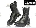 ミリタリーブーツ メンズ ブラック 23.0cm 105 ライディングブーツ ライダースブーツ 防寒 バイク用品 オートバイ ショート 大人用 高品質