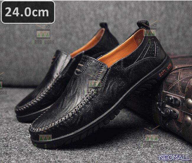 楽天ピュア・クローゼット人気商品 ☆ メンズ ビジネス 牛皮 シューズ ブラック サイズ 24.0cm 革靴 靴 カジュアル 屈曲性 通勤 軽量 【625】