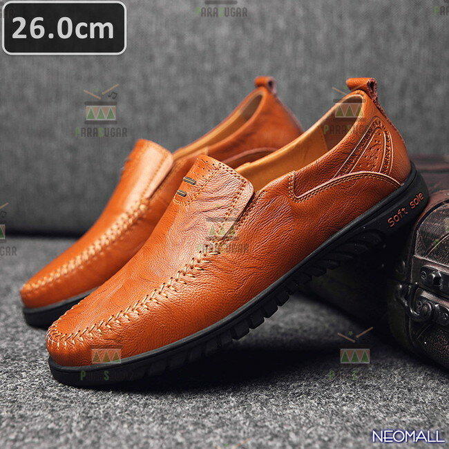 人気商品 ☆ メンズ ビジネス 牛皮 シューズ ブラウン サイズ 26.0cm 革靴 靴 カジュアル 屈曲性 通勤 ..