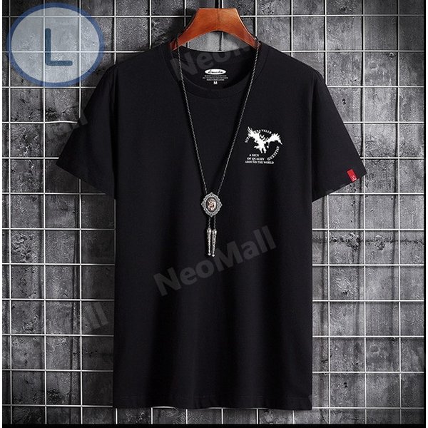 〜title〜 夏にピッタリ ☆ 丸首 半袖 Tシャツ【095】 ブラック Lサイズ トップス シャツ シンプル イラスト プリント 春夏 商品詳細 カラー：ブラック　※カラーは1枚目写真参照サイズ：L　※1〜2cm程の誤差がある場合がございます。　※ゆったり目に着たい方は1〜2サイズ上をお勧めさせていただいております。（注）チョーカーは付属しません。　-------------------------------------------------------------【配送について】海外自社倉庫からの発送となります。お届けまでに約2〜4週間ほどとなります。※天候や通関の混雑により、商品お届けまでに4週間を超えてしまう場合もございます。あらかじめご了承下さい。-------------------------------------------------------------注意事項■商品保証・返品対応について■≪商品発送後、初期不良7日間の対応について≫初期不良の対応につきましては往復の送料を当方負担致します。≪初期不良以外の保証対応について≫初期不良の経過している保証対応時の往復の送料はお客様負担になりますのでご了承下さい。★保障期間内であってもお客様都合によるご返品はお受けできませんので、あらかじめご了承ください★加工している場合や使用済み、付属品の抜き取り等が判明した場合には、いかなる理由でも返品・交換は出来ません。洋服に関しては、洗濯されたものは使用済みとないますので返品・交換はできません。★トラブル発生時、迅速に対応いたしますので、いきなりの悪い評価をご遠慮下さい。★メーカー品ではない為、取り扱いについてのサポートはできませんのでご了承下さい。★商品は新品未使用品ですが、パッケージが輸送や保管の関係上で多少キズ・汚れがある場合がありますのでご了承下さい★ロットにより、写真と色合いが異なる場合がありますのでご了承下さい。★この商品は輸入品につき細かい傷がある場合がございます。神経質、転売目的の方や海外製品に抵抗のある方は入札をお控え下さい。以上をご理解頂ける方のみご入札をお願い致します。neo-095-bk-L0