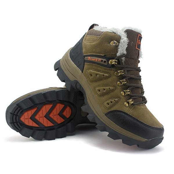 メンズ トレッキングシューズ 【861】 ブラウン ハイカット ハイキングシューズ 防滑 耐磨耗 衝撃吸収 男女兼用