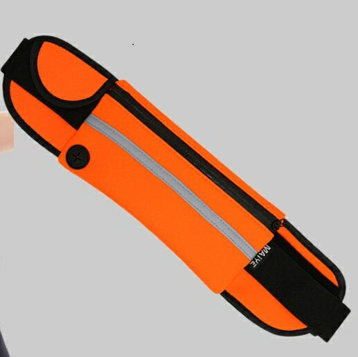 防水 ランニングポーチ オレンジ 0-054 メッシュ 揺れにくい ウエストポーチ ウエストバッグ ランニン..