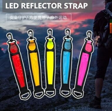 充電式 リフレクター LED ライト セーフティーライト 自転車 夜間 通勤 通学 散歩 光る タグ マーカー ブルー グリーン オレンジ ピンク レッド