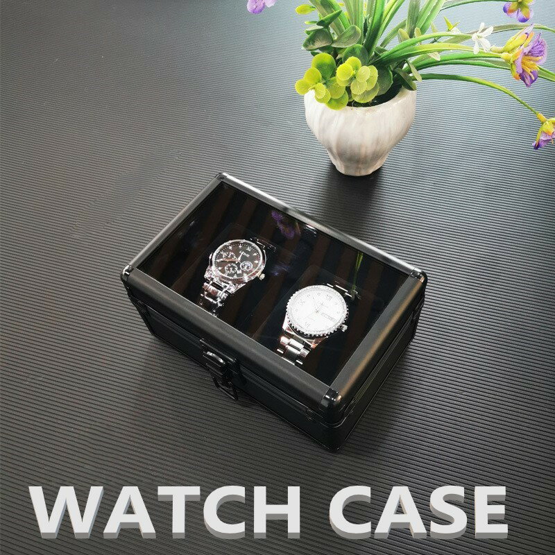 腕時計ケース アルミ 2本 収納 ケース プレゼント 収納ケース 高級 腕時計 インテリア コレクション 腕..