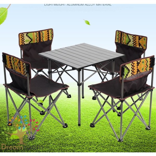 ◇ レジャーテーブル ベンチ5点セット ◇ ピクニック椅子テーブルセット バーベキュー 折りたたみ 携帯イ..