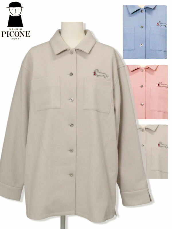 \ピコ柄バック プレゼント/ スタジオピッコーネ ウールライク保温ジャケット 2025新作秋冬 ST ...