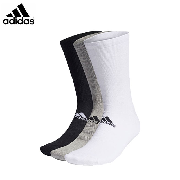 【一部即納OK】adidas -アディダス- PRIMEGREEN 3P ゴルフソックス クルー 【22857】