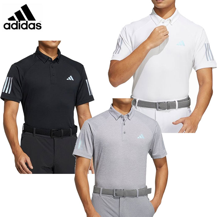 【一部即納OK】adidas 半袖シャツ【EAU32】アディダス スリーストライプス 半袖ボタンダウンシャツ