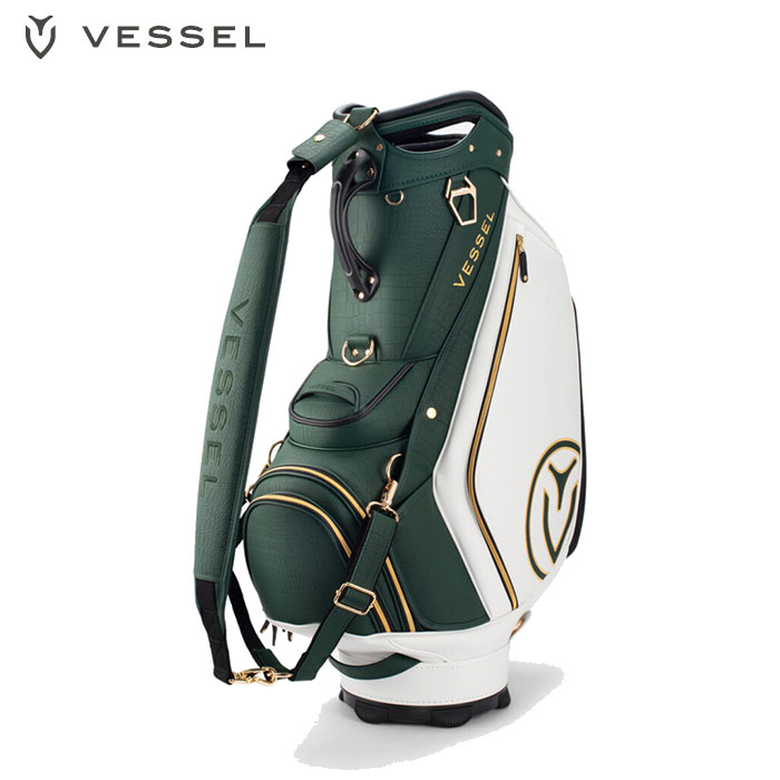 朝日ゴルフ VESSEL（ベゼル）キャディバッグ PRIME 2.0 CROC GREEN（LTD） 【朝日ゴルフ】