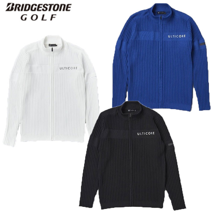 BRIDGESTONE GOLF ULTICORE 24年秋冬 長袖前開きセーター【DBM01B】【ブリヂストンゴルフ】