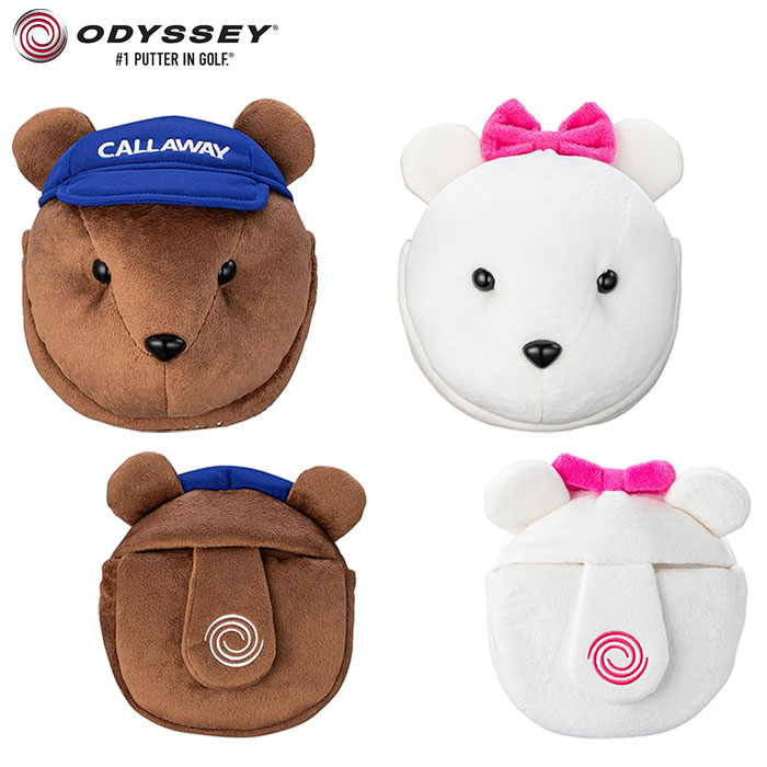 yꕔ[OKzOdyssey xA }bg p^[Jo[ -IfbZC Bear Mallet Putter Cover SS 24 JM-