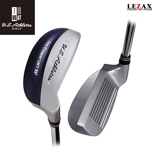 LEZAX -レザックス-U.S.Athletes（ユー・エス・アスリート）チッパー パタータイプ ロフト角35°メッキ仕上げ スチールシャフトパターカバー付き（マグネット式）【USPT-6713】