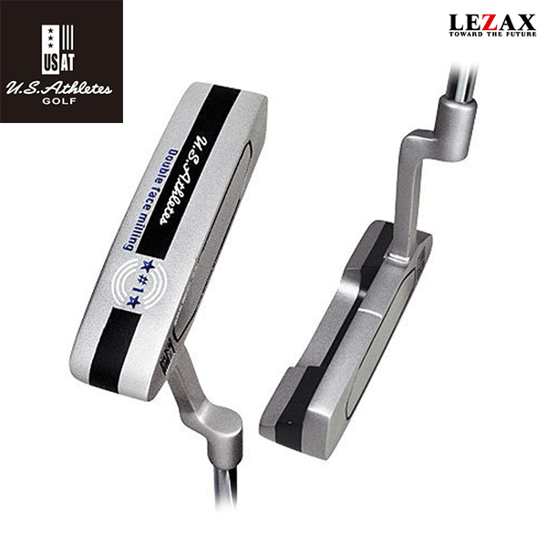 LEZAX -レザックス-U.S.Athletes（ユー・エス・アスリート）パター ブレード型パターカバー付き（マグネット式）メッキ仕上げ スチールシャフト【USPT-6728】