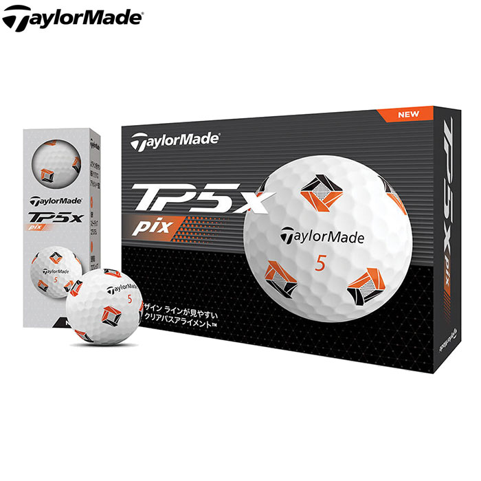 【一部即納OK】TaylorMade TP5x PIX ゴルフボール（2024年モデル） 1ダース（12球入り） テーラーメイド
