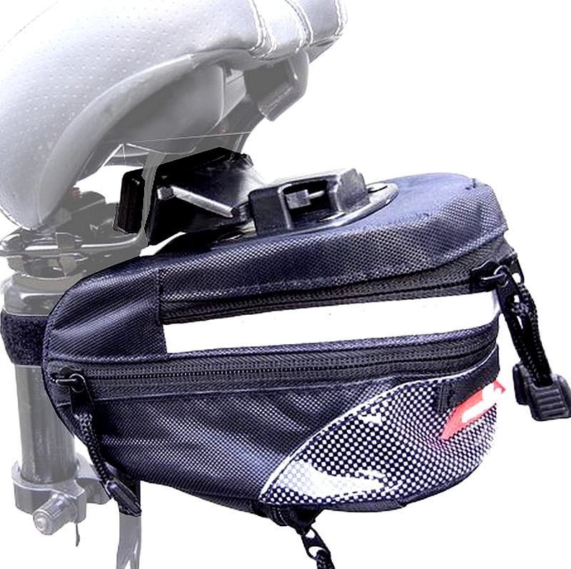 【あす楽】自転車をより快適に!多機能!サイクルサドルバッグ ブラック/カーボン20P05Sep15