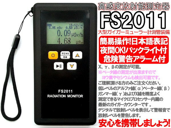 放射線測定器ガイガーカウンター【FS2011】3日間無料レンタル【同時購入20000円以上の方のみ】