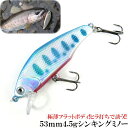 トラウトルアー 極薄フラットボディ! 慣性ヒラ打ち で狙う!! 5.3cm4.5g シンキングミノー ブルーヤマメカラー 源流 本流 管理釣り場 ヤマメ アマゴ...