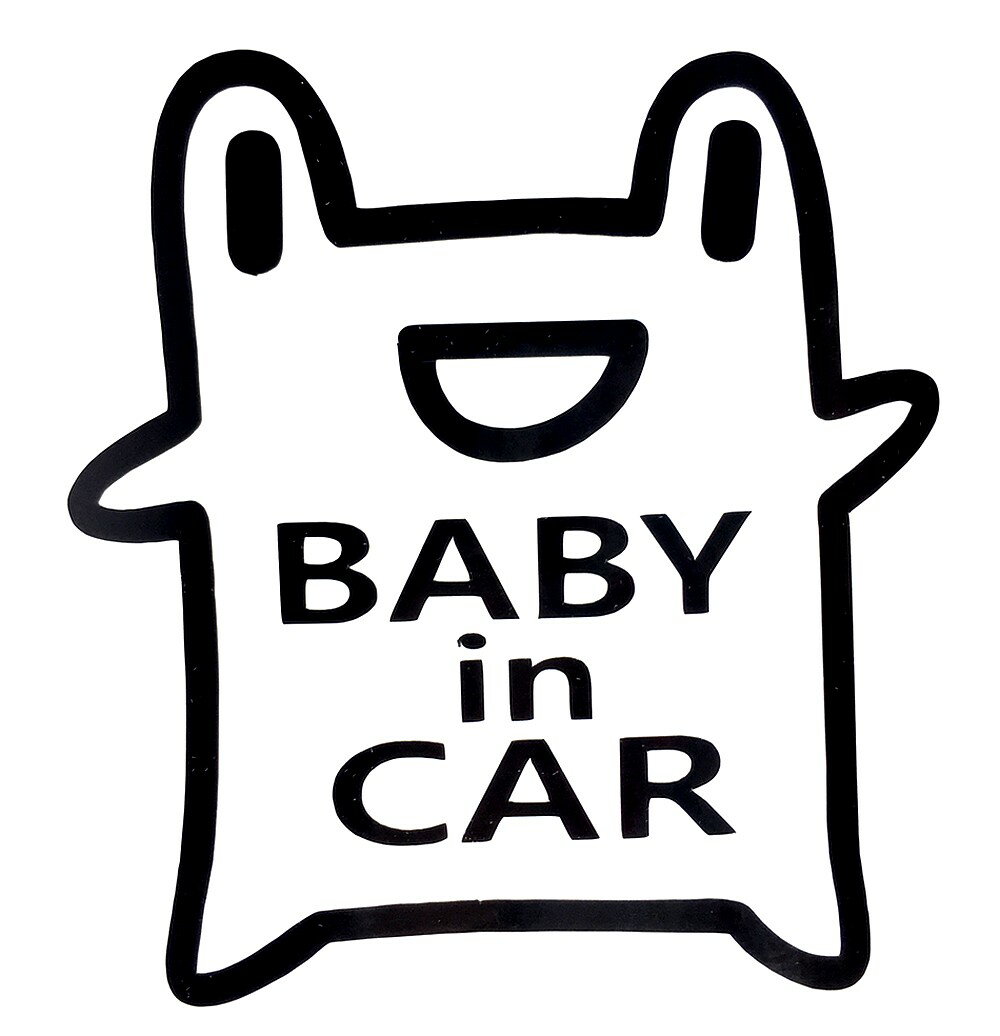 BABYinCAR　ベイビーインカー　ステッカーケロケロバージョン　10×15.5センチステッカー　色選択可能　おまけ付ベビーインカー