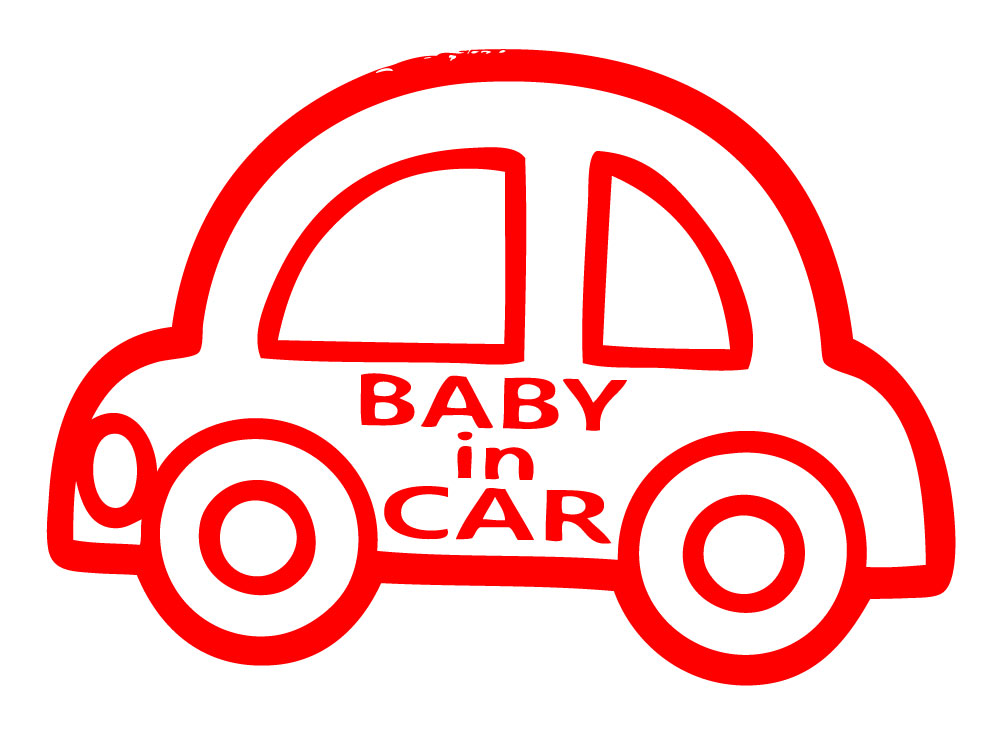 BABYinCAR　ベイビーインカー　ステッカー【車ミニカーバージョン】20×13センチステッカー　色選択可能　おまけ付ベビーインカー