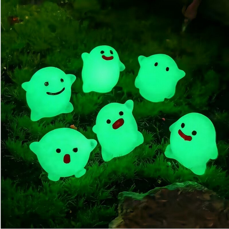 Rakuten - 光るエルフ 妖精 かわいい 6個セット 置物 夜光 夜光石 蓄光石 アクアリウム 発光石 飾り石 DIY・工具用品水槽や鉢植えのイルミネーションに 蓄光石 光る石 蛍光石 発光石 玉砂利 庭 ガーデニング 花壇 ベランダ 防犯対策
