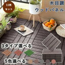 ウッドパネル 人工木 ベランダタイル 11枚セット 置くだけ 木目調 天然木粉 パネル30×30cm ジョイント式 ウッドデッキ 人工木製 防腐木材 ジョイント...