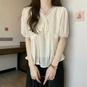 トップス 半袖 異素材 レディース 大きいサイズ 体型カバー シャツブラウス ブラウス 個性的 上品 薄手 きれいめ シンプル お洒落 女子 ファッション 送料無料