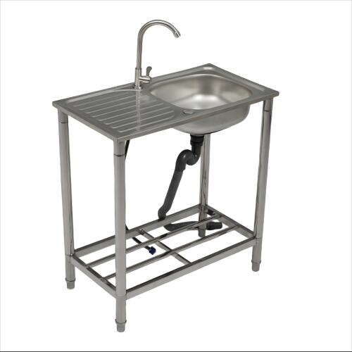 流し台 屋外 ステンレス 水栓付 蛇口付き シンク アウトドア 幅広 水栓付き キッチン 屋外用 ステンレス流し台 ステンレスキッチン キャンプ バーベキュー ガーデンシンク 屋外シンク 屋外流し台 アルミ流し台 簡易流し台 洗い場