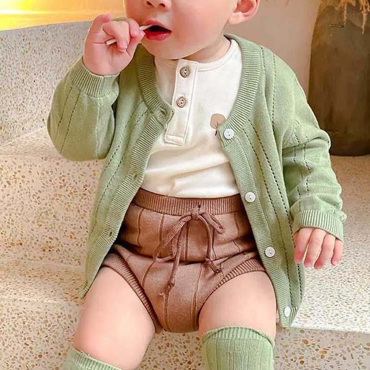 ニット 長袖 夏 90 カーディガン 体温調節 秋 赤ちゃん 男の子 【送料無料】ベビー...