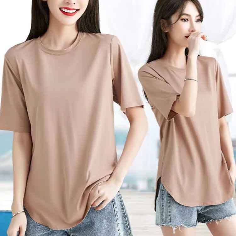 半袖tシャツ 40代 レディース 半袖 接触冷感 無地 トップス カジュアル 半袖tシャツ 春 夏 吸水 ロング丈 20代 体型カバー ストレッチ 速乾 ヨガウェア ゆったり 5分袖 30代 Tシャツ 50代 60代 フィットネス スポーツ おしゃれ 可愛い 薄手 送料無料 大きいサイズ