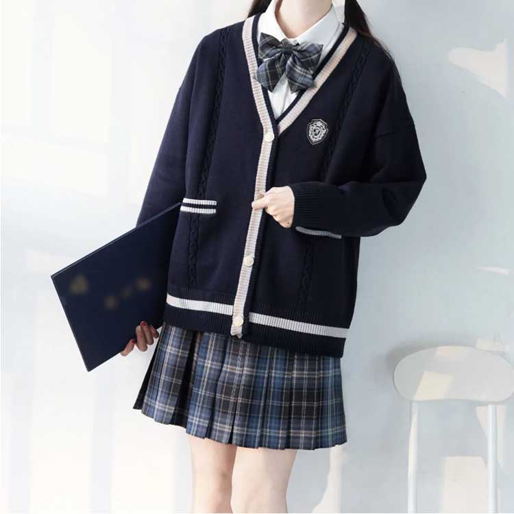 制服 通学 スクールセーター 男女兼用 カーディガン 高校生 学生服 中学生 スクールカーディガン 女子高生 Vネック ゆったり 通勤 前開き カジュアル 学園風 ポケット付き コスプレ イベント