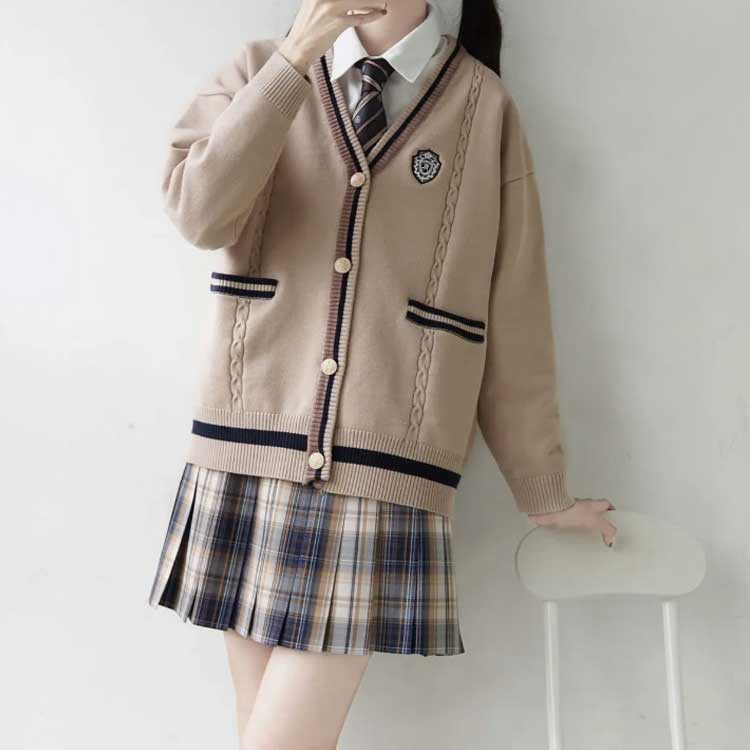 制服 通学 スクールセーター 男女兼用 カーディガン 高校生 学生服 中学生 スクールカーディガン 女子高生 Vネック ゆったり 通勤 前開き カジュアル 学園風 ポケット付き コスプレ イベント