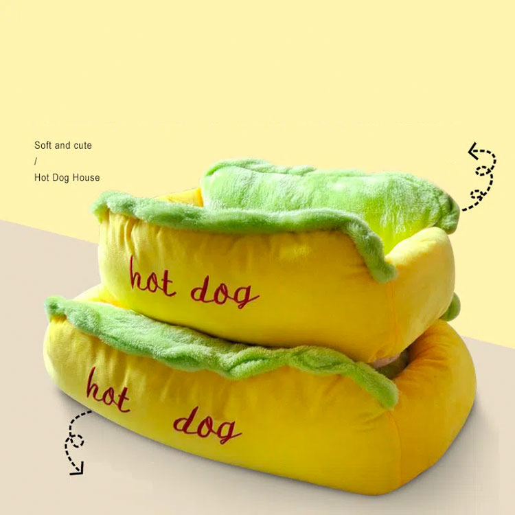 犬 ペットベッド ホットドッグ 猫 小型犬 マット クッション ベッド ソファー 猫ベ...