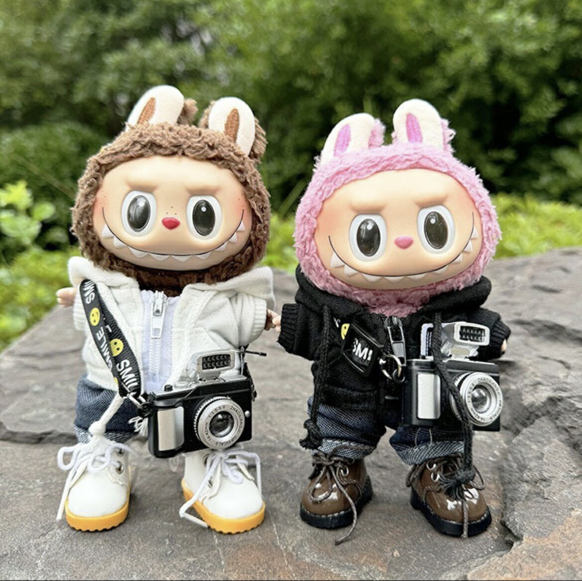 【4点セット】 LABUBU服 ラブブ 服 labubu洋服 衣装セット 15cm 17cm 着せ替え用 かわいい ぬいぐるみ用 人形用アクセサリー 服セット ...