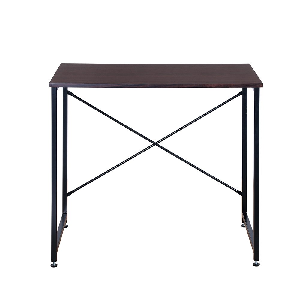 【オフィスチェア+パソコンデスク セット】 【ダークブラウン】シンプルデスク 簡易デスク 木製 机 ワークデスク