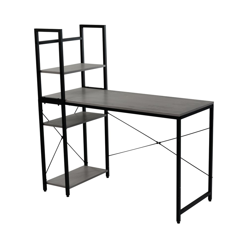 【オフィスチェア+パソコンデスク セット】パソコンデスク ラック付き 調整可能 デスク ワークデスク ..