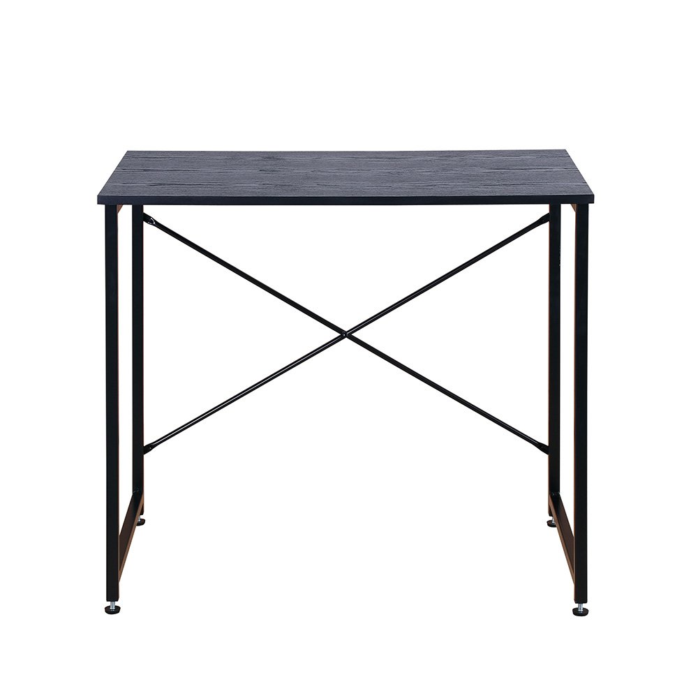 2set 【オフィスチェア+パソコンデスク セット】【ブラック】シンプルデスク 簡易デスク 木製 机 ワークデスク