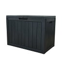 【ブラック 170L 78.1*43.4*55.5cm】戸外収納庫 収納ボックス 置き配 ゴミ箱 小型 屋外 ストッカー 防水/耐侯 収納可能 ガーデン/庭/ベランダ 頑丈