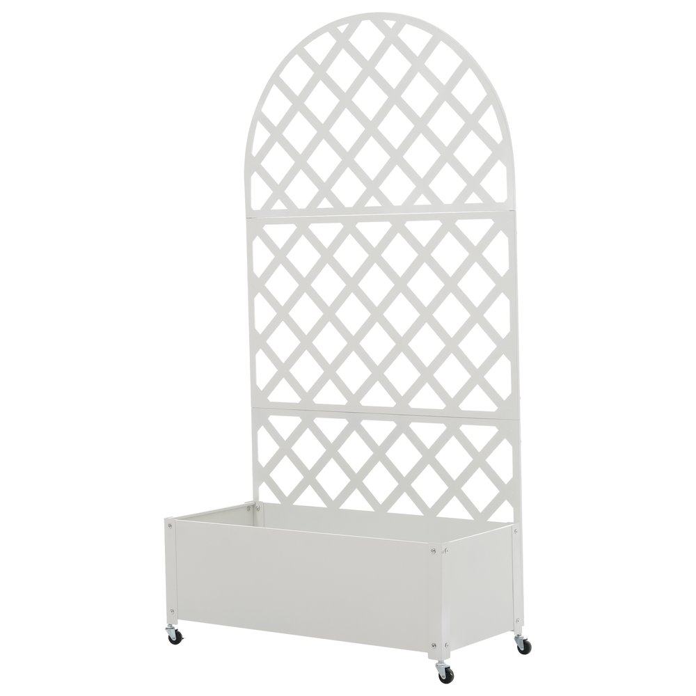 フェンス プランター付き 目隠し プランター付き 電着塗装 キャスター付き 簡単設置 90*40*170cm 園芸..