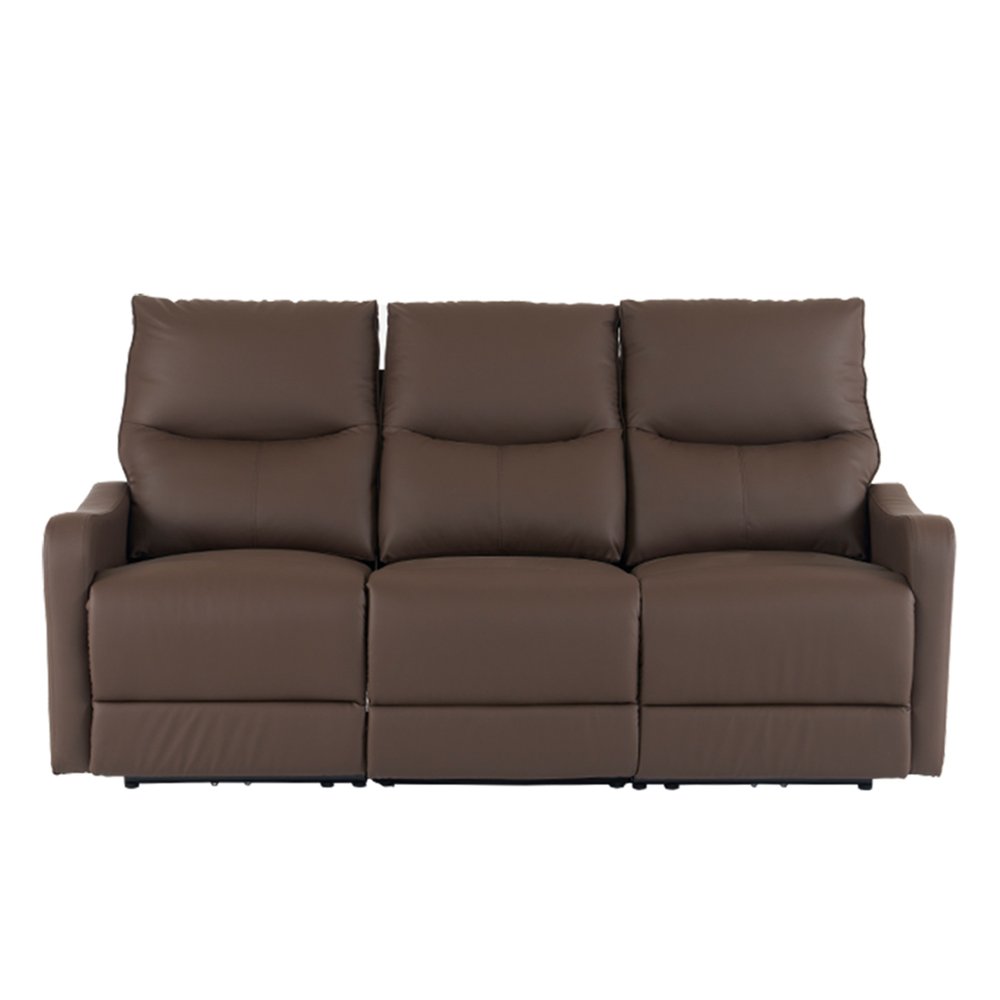 リクライニングチェア リクライニングソファ 3人掛け 電動 リクライニング オットマン一体型 パーソナルチェアー 電動ソファ 耐圧分散 一人暮らし 三人掛け【ブラウン】