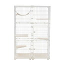 2025年新仕様 猫 ケージ キャットケージ 3段 幅広設計 両開きドア 自由組み合わせ 猫ドア付き ハンモック付き 大型 猫ゲージ 高級感 おしゃれ スチール...