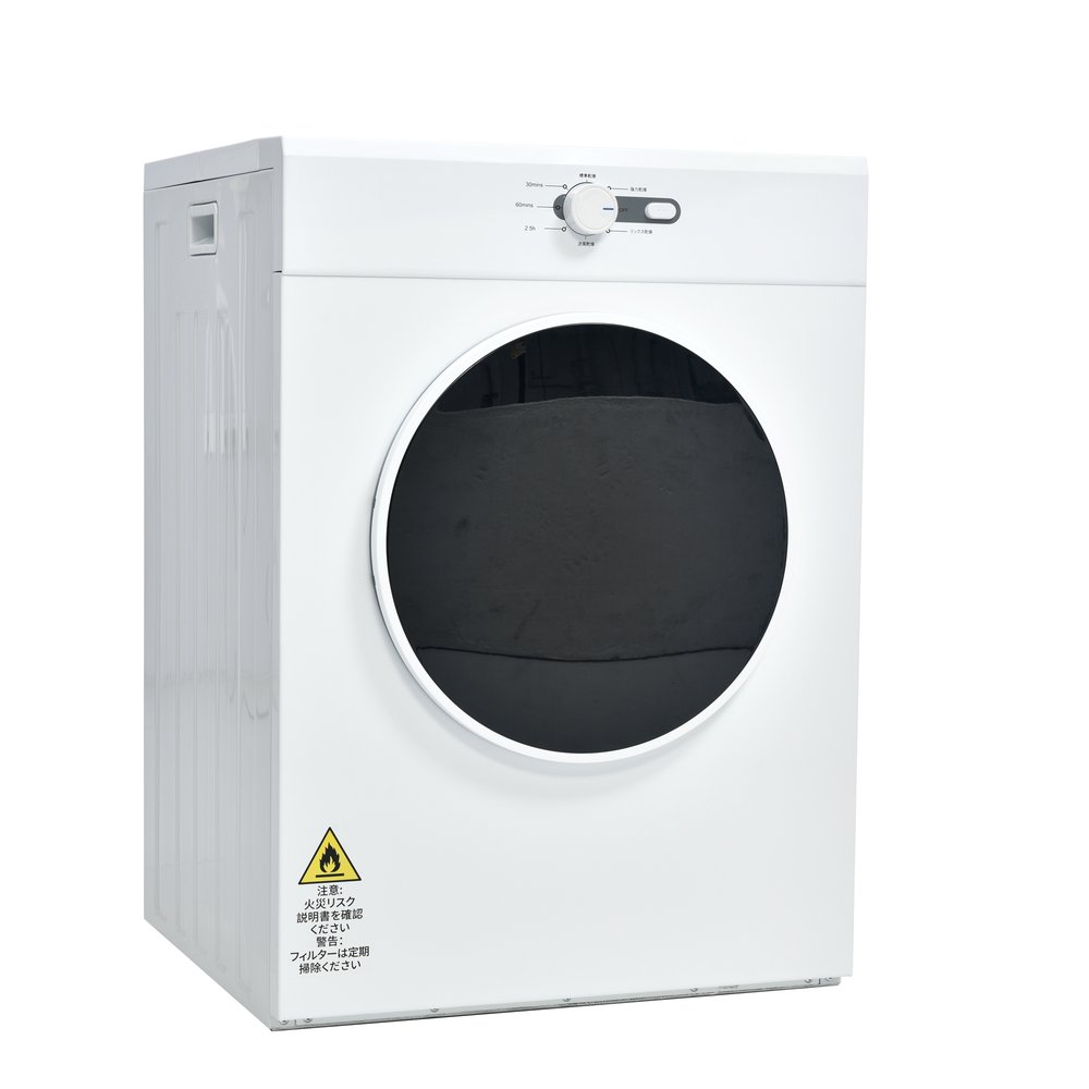 目玉新作 ホワイト 衣類乾燥機 9kg 乾燥機 9キロ 衣類 大型 ドラム 家庭用 プログラムノブ操作 タイマー 高温除菌 梅雨対策 湿気対策 花粉対策