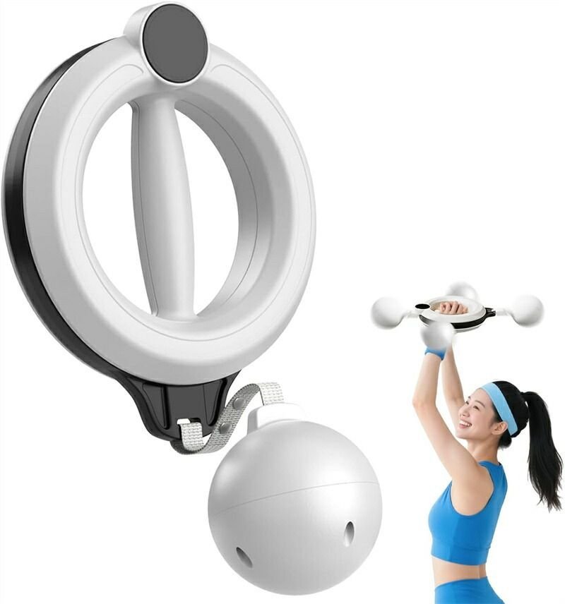 二の腕 引き締め トレーニング器具 前腕 筋トレ 360度回転可能 自宅 オフィス用 握力強化 男女兼用