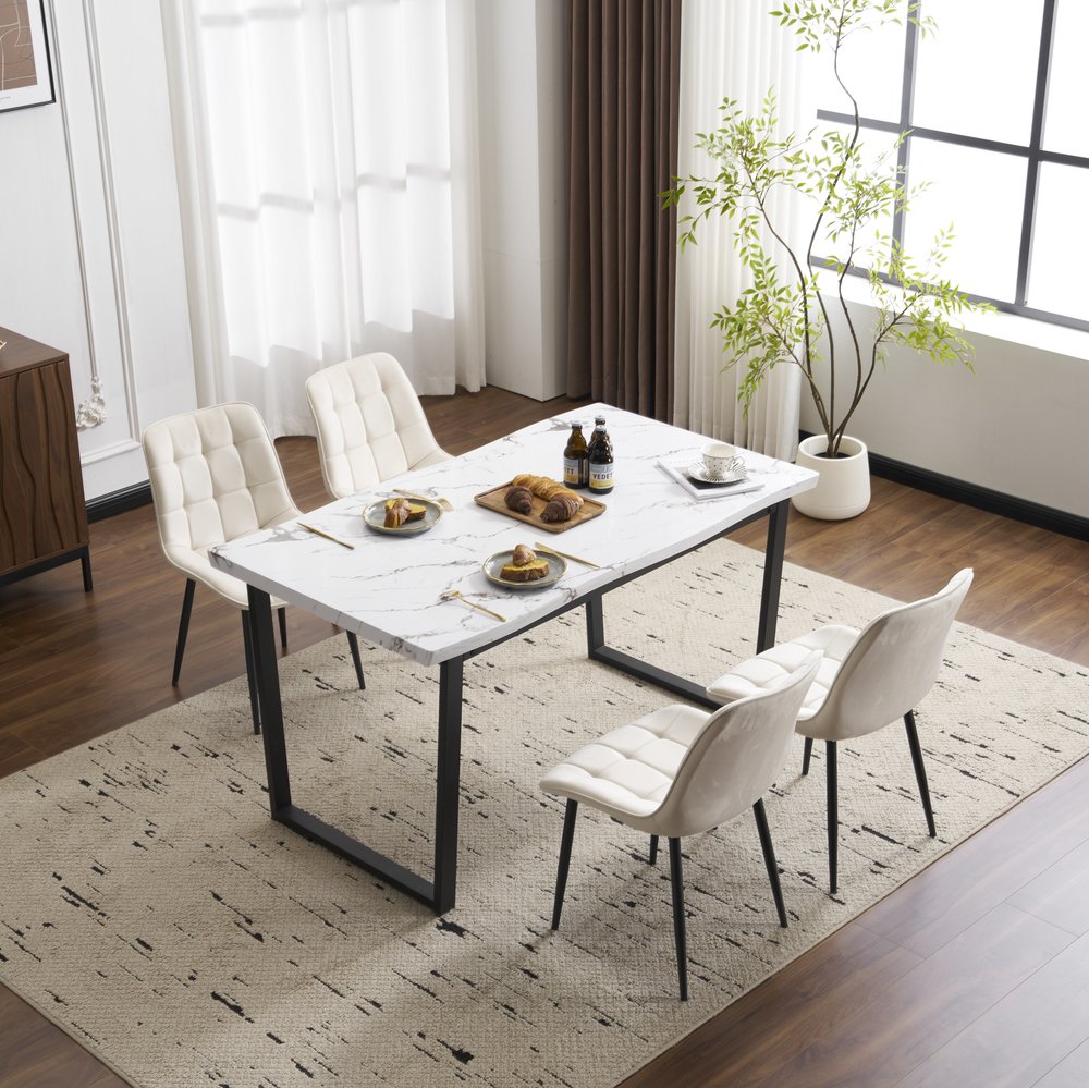 【set品】ダイニングテーブル 食卓 4人用 2人用 幅140cm おしゃれ 組み立て非常に簡単 ソリッド ハイエ..