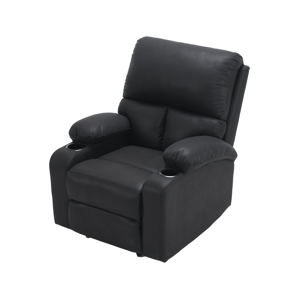 リクライニングチェア リクライニングソファ 1人掛け 電動 リクライニング オットマン一体型 パーソナルチェアー 電動ソファ 耐圧分散 おしゃれ 【ブラック】